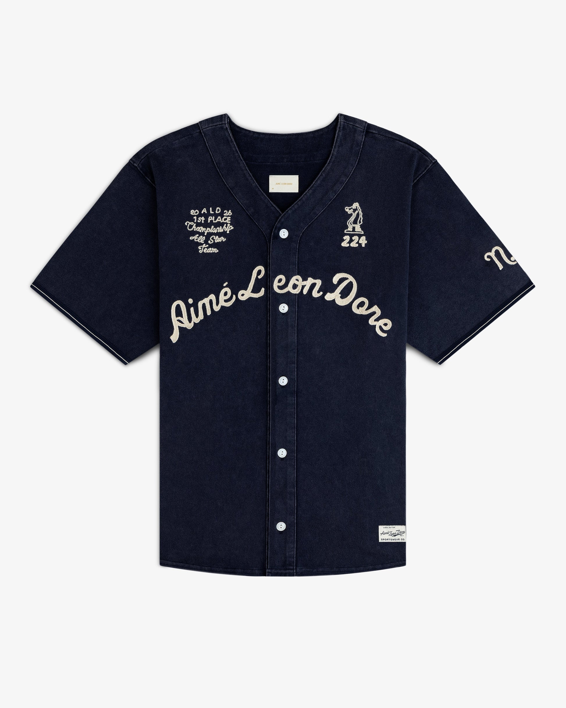Mulberry Chainstitch Baseball Jersey - Aimé Leon Dore Clothing