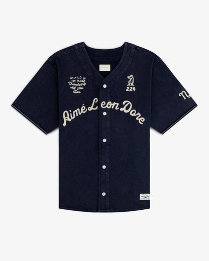 Mulberry Chainstitch Baseball Jersey - Aimé Leon Dore Clothing