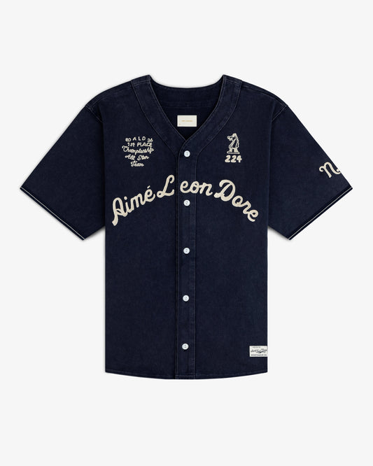 Mulberry Chainstitch Baseball Jersey - Aimé Leon Dore Clothing