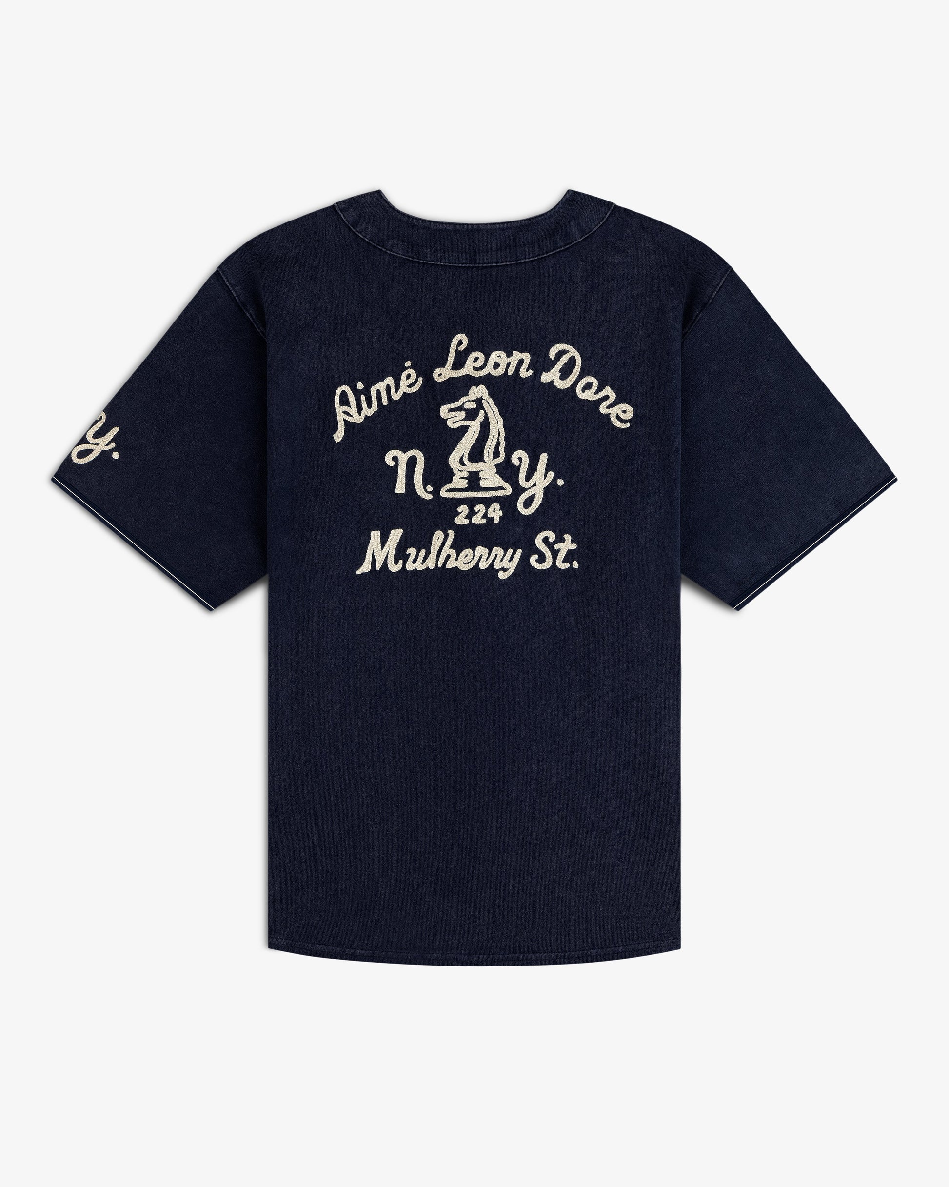 Mulberry Chainstitch Baseball Jersey - Aimé Leon Dore Clothing