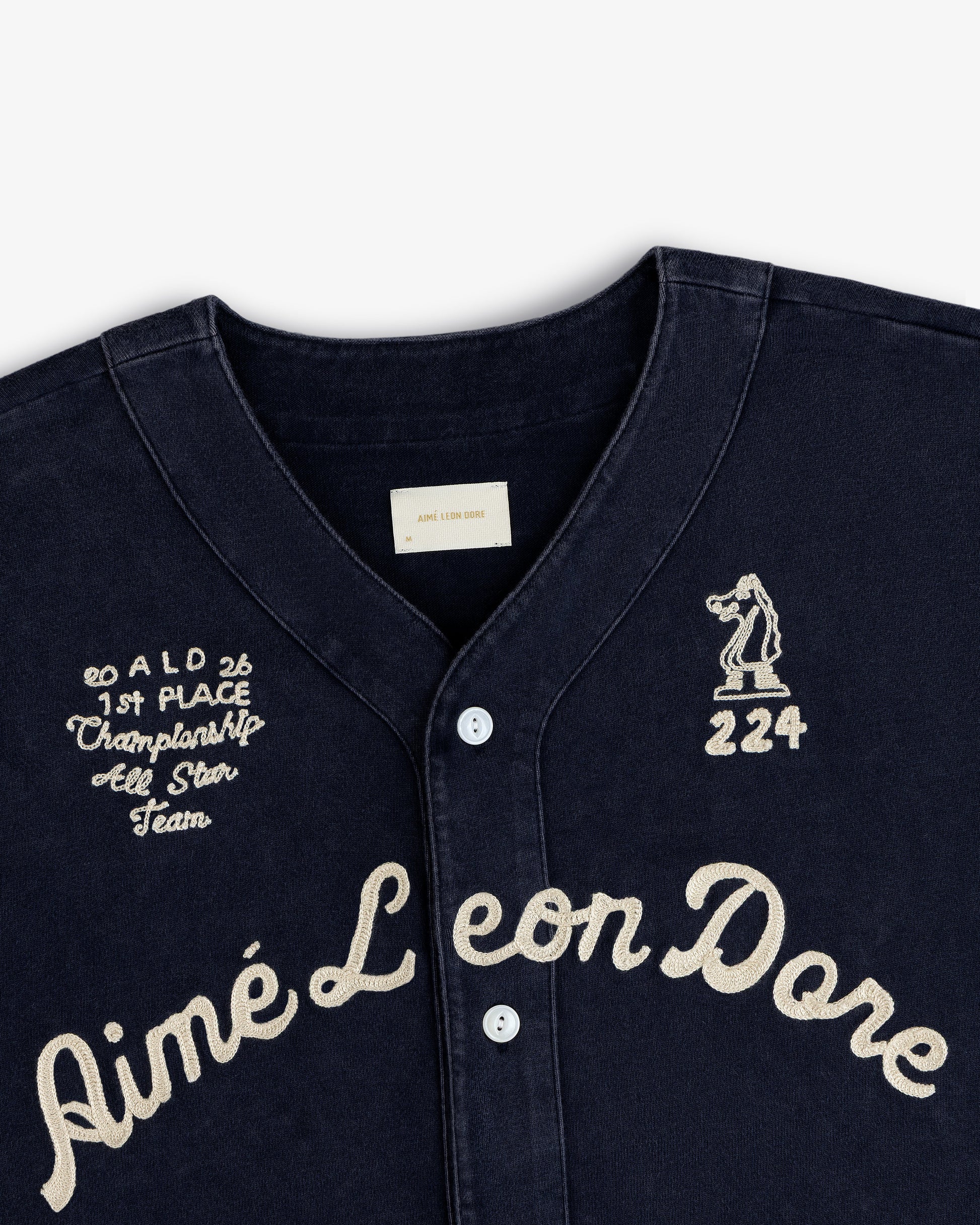 Mulberry Chainstitch Baseball Jersey - Aimé Leon Dore Clothing