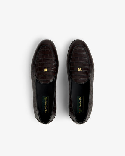 Croc-Embossed Crest Salóni Loafer - Aimé Leon Dore Footwear