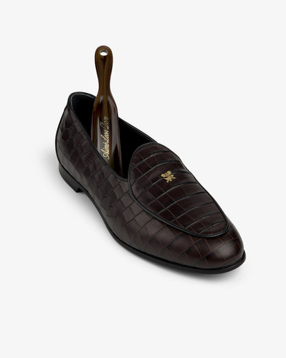 Croc-Embossed Crest Salóni Loafer - Aimé Leon Dore Footwear