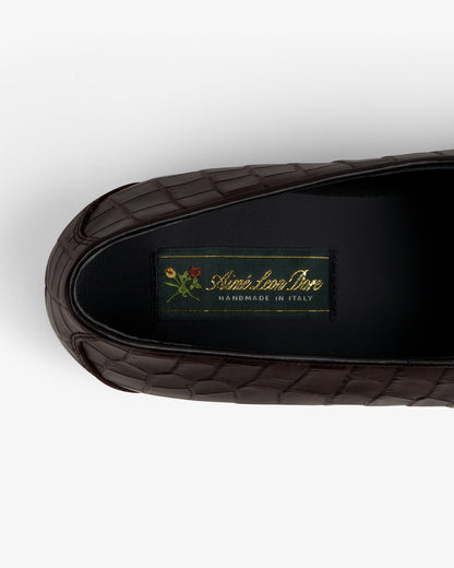 Croc-Embossed Crest Salóni Loafer - Aimé Leon Dore Footwear
