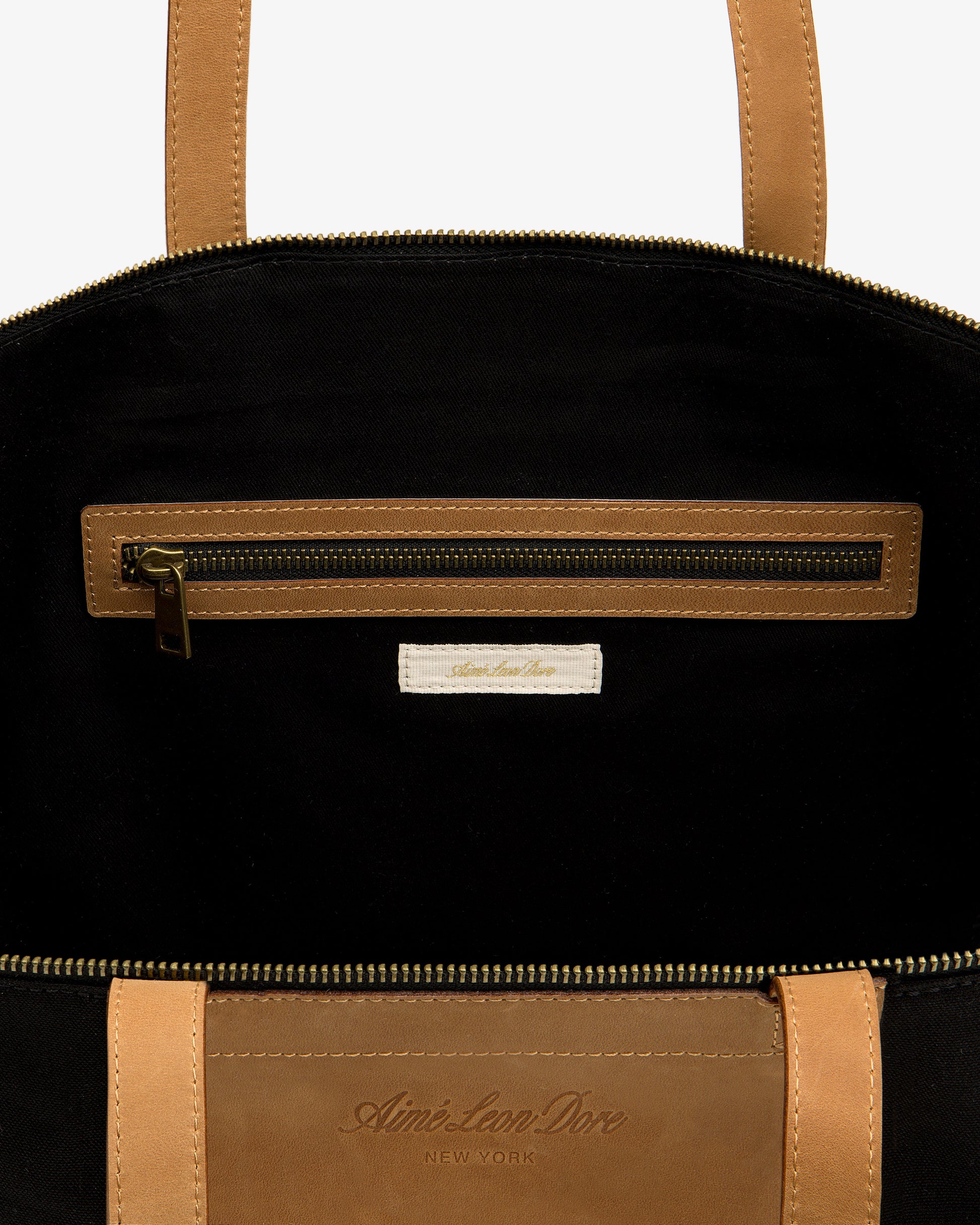 Leather Canvas Zip Tote - Aimé Leon Dore Accessories