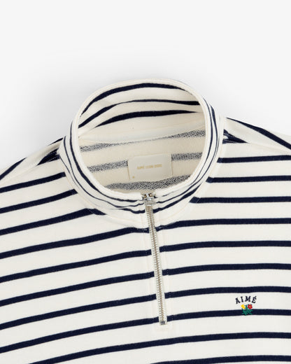 Striped Crest Quarter Zip - Aimé Leon Dore Clothing