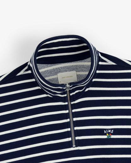 Striped Crest Quarter Zip - Aimé Leon Dore Clothing
