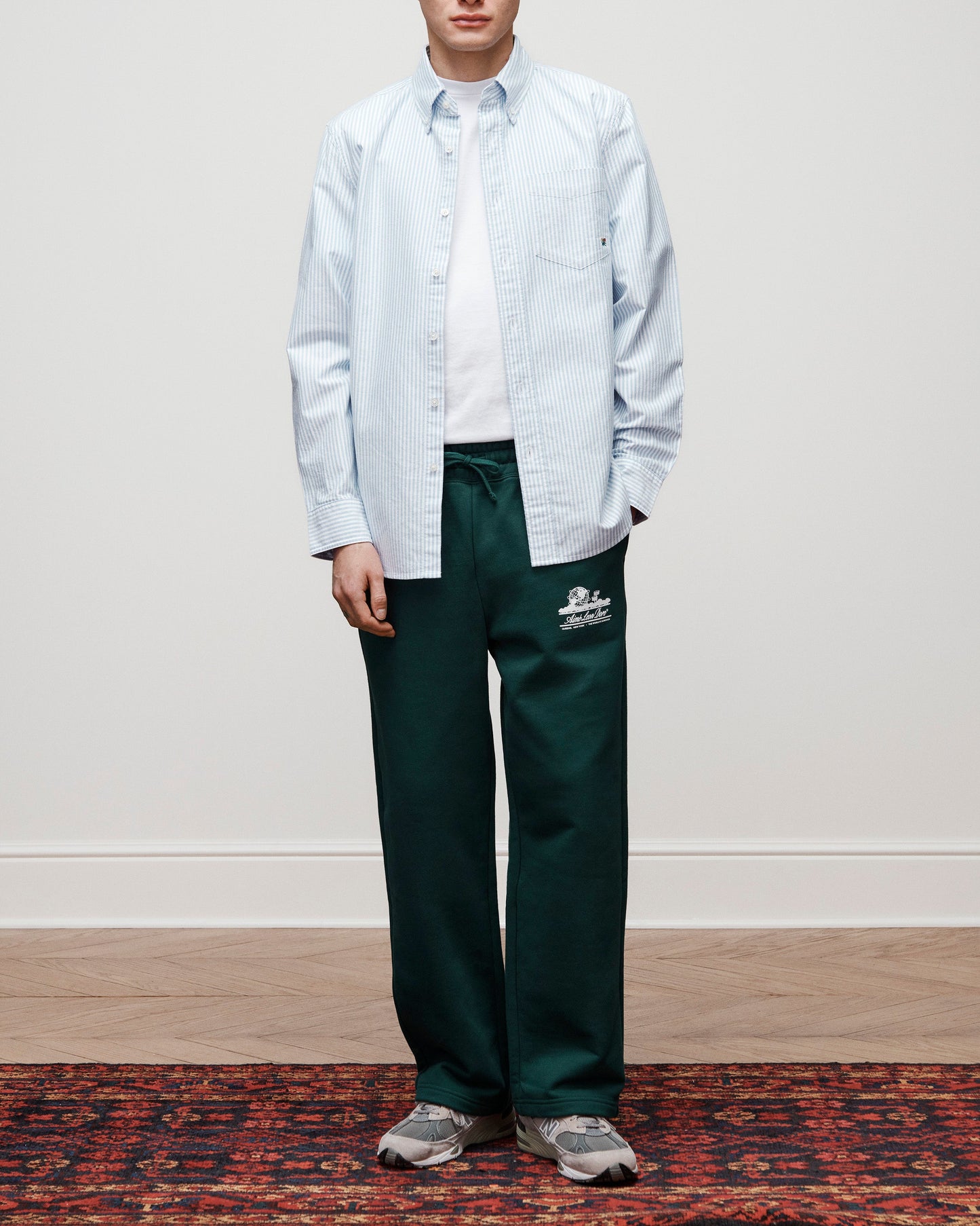 Striped Crest Oxford Shirt - Aimé Leon Dore Clothing