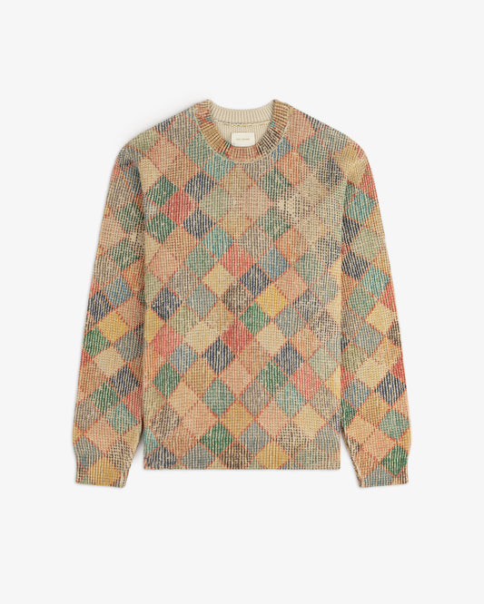 Kilim Argyle Crewneck Sweater - Aimé Leon Dore Clothing