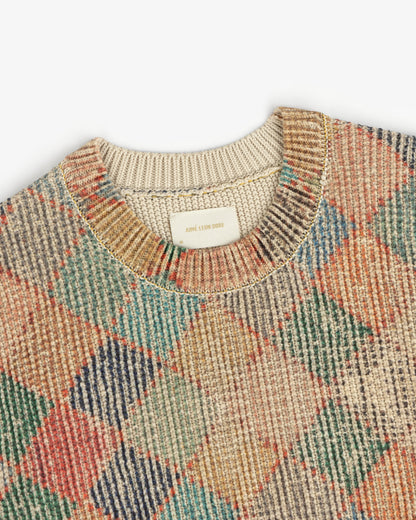 Kilim Argyle Crewneck Sweater - Aimé Leon Dore Clothing