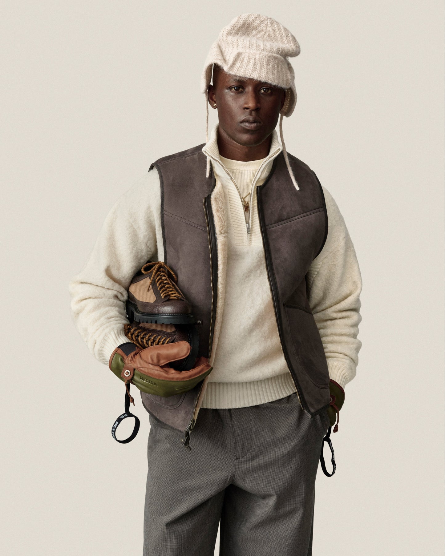 Alpaca Wool Quarter Zip Sweater - Aimé Leon Dore Clothing