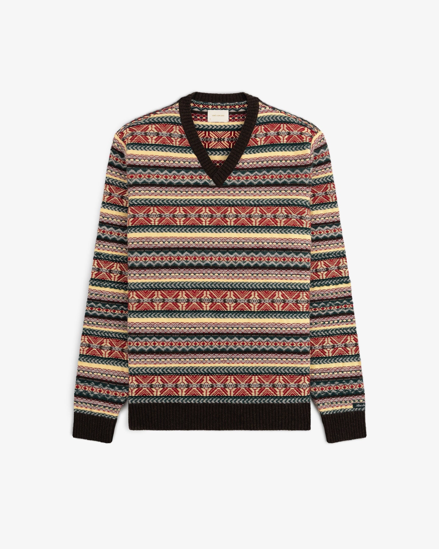 Fair Isle V-Neck Sweater - Aimé Leon Dore Clothing