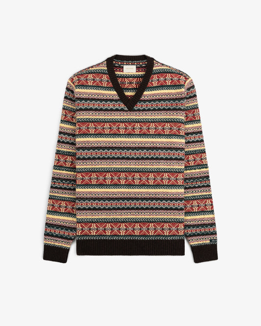Fair Isle V-Neck Sweater - Aimé Leon Dore Clothing