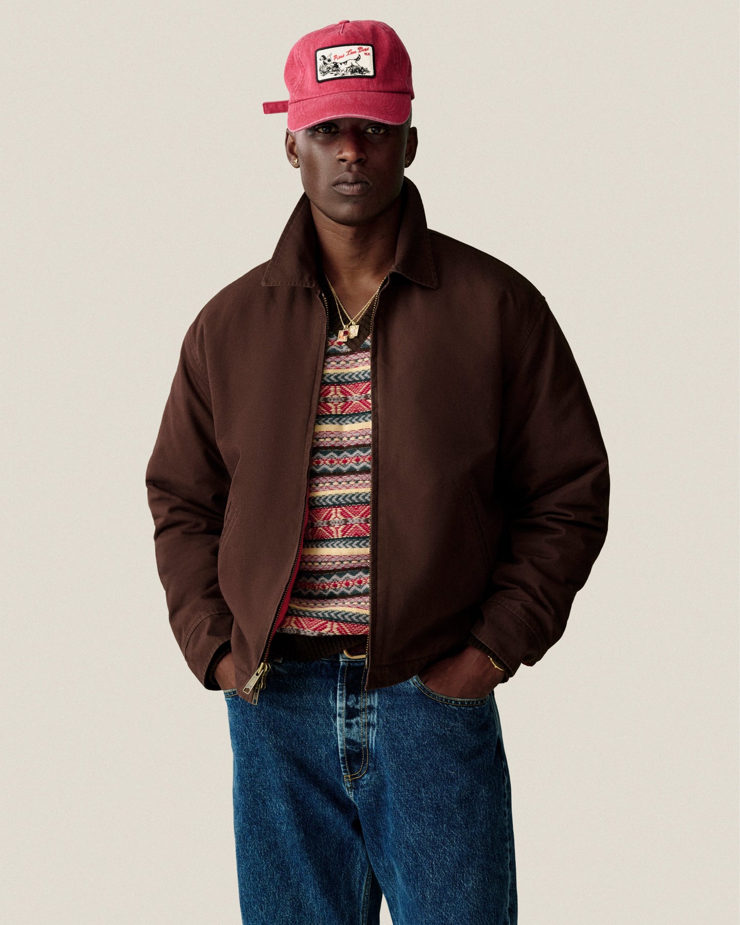 Fair Isle V-Neck Sweater - Aimé Leon Dore Clothing