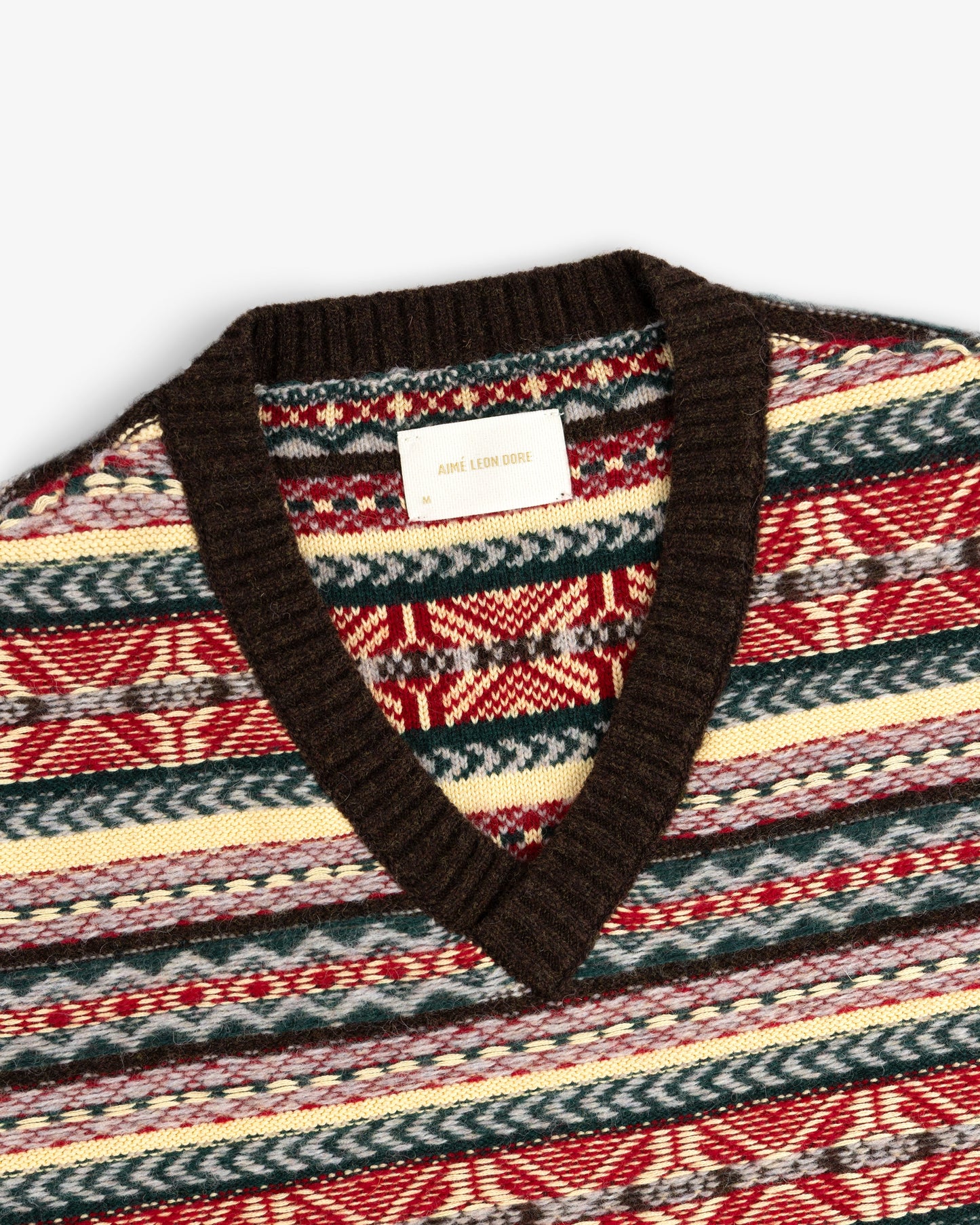 Fair Isle V-Neck Sweater - Aimé Leon Dore Clothing
