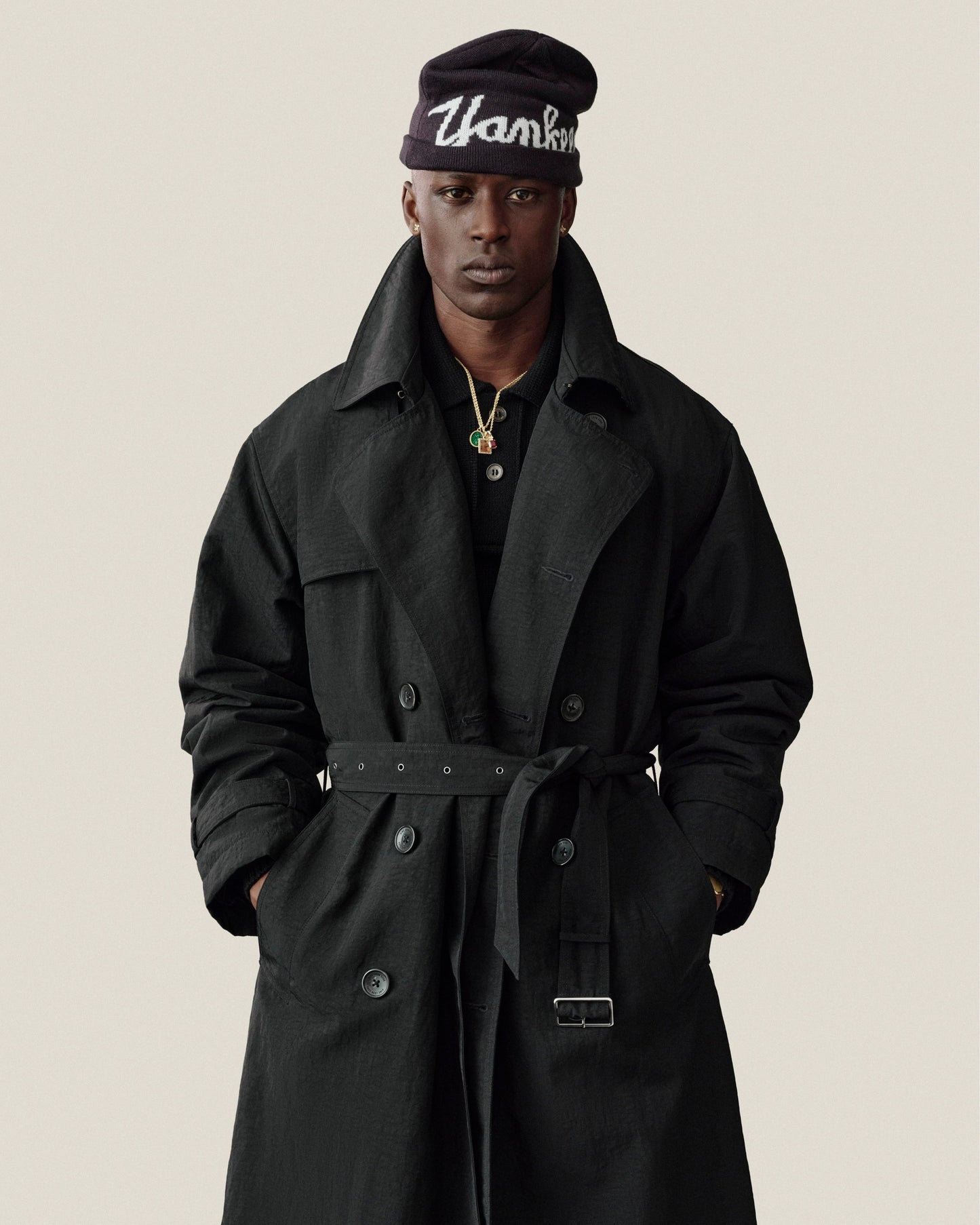 Double Breasted Nylon Trench Coat - Aimé Leon Dore Clothing