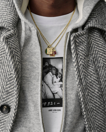 14Kt Gold Diamond Court Pendant - Aimé Leon Dore Jewelry