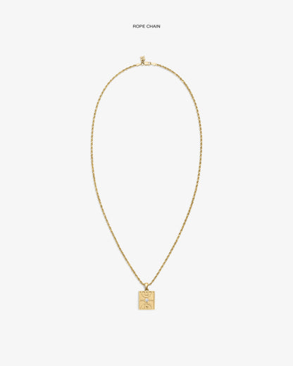 14Kt Gold Diamond Court Pendant - Aimé Leon Dore Jewelry