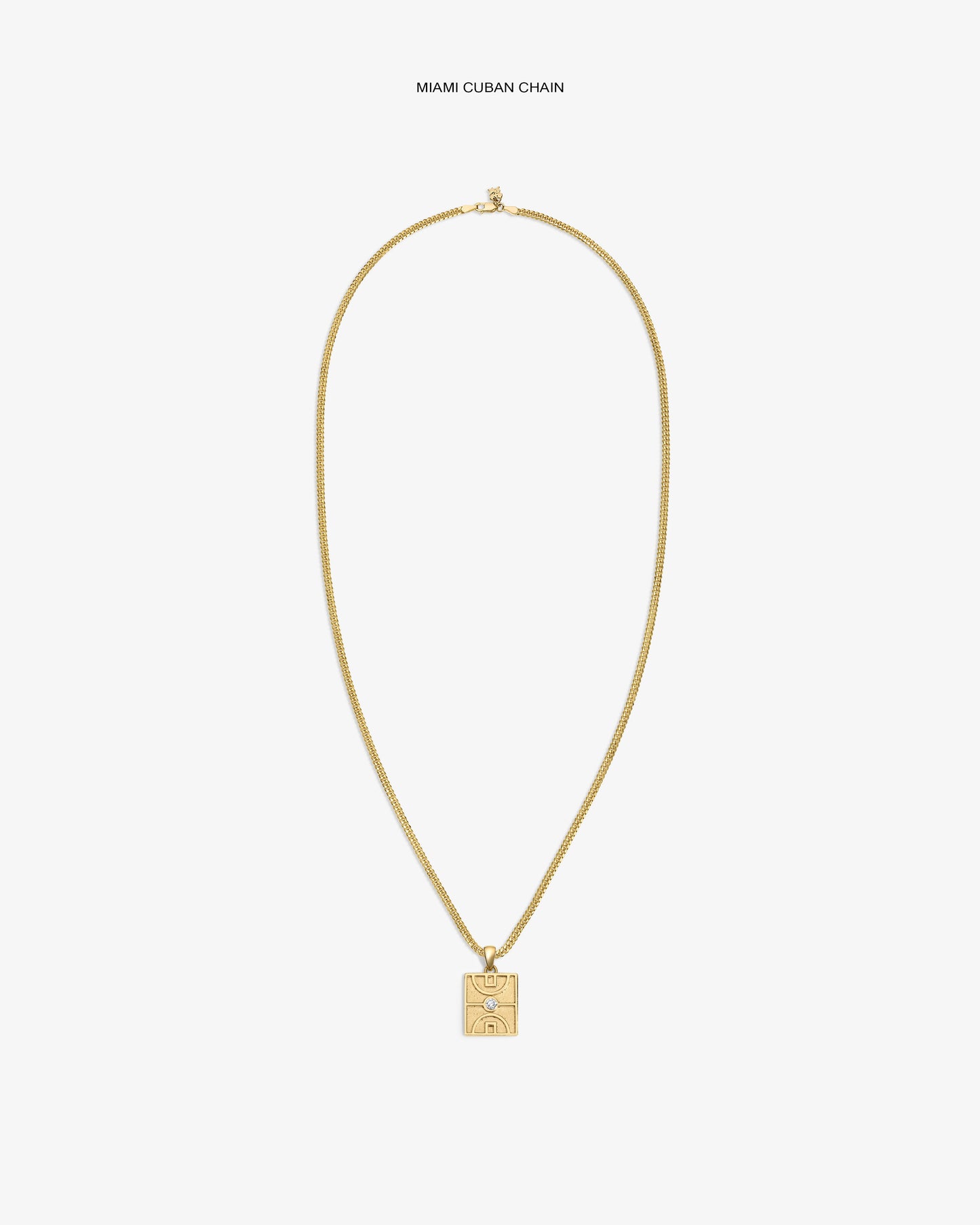 14Kt Gold Diamond Court Pendant - Aimé Leon Dore Jewelry