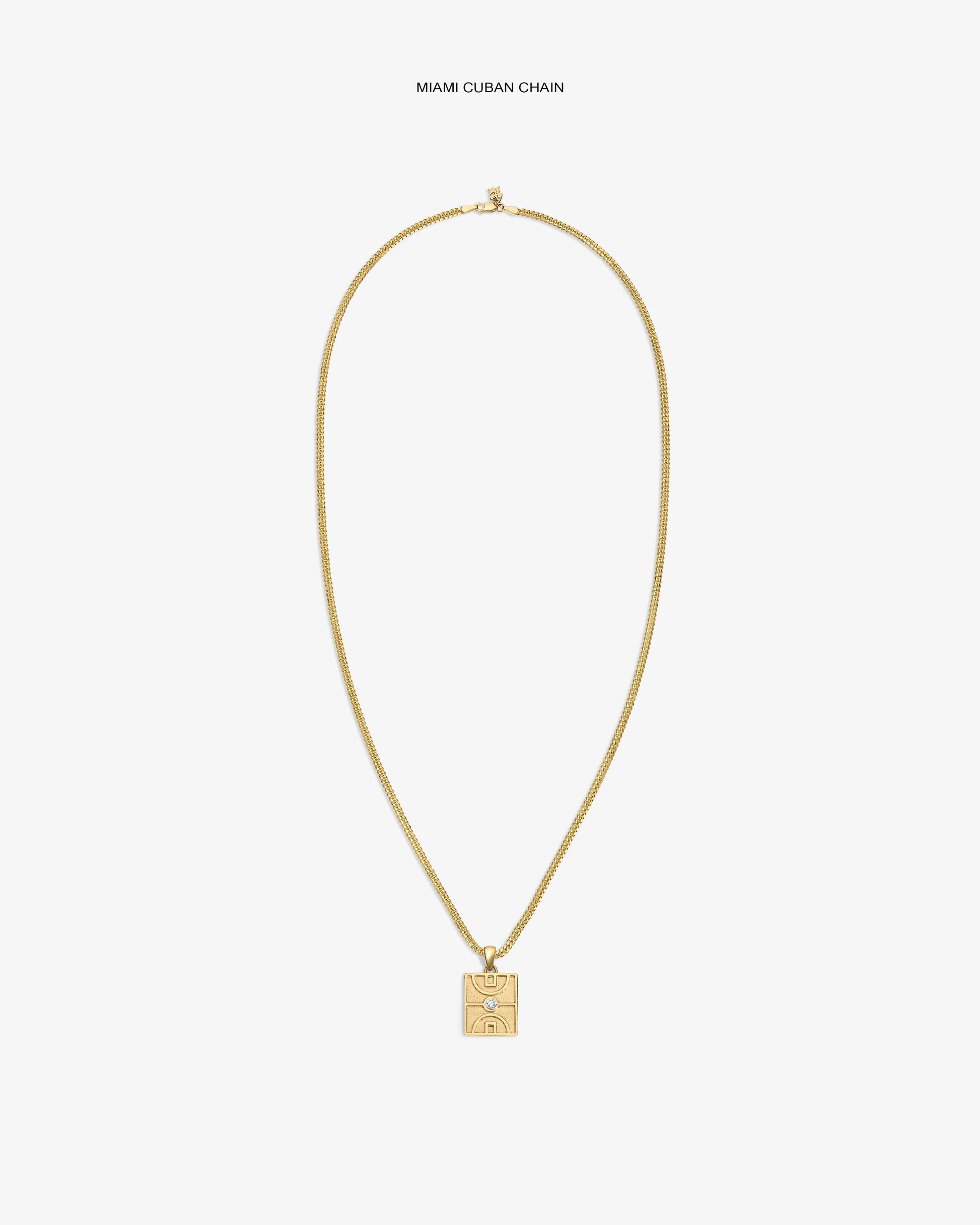14Kt Gold Diamond Court Pendant - Aimé Leon Dore Jewelry