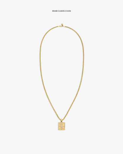14Kt Gold Diamond Court Pendant - Aimé Leon Dore Jewelry