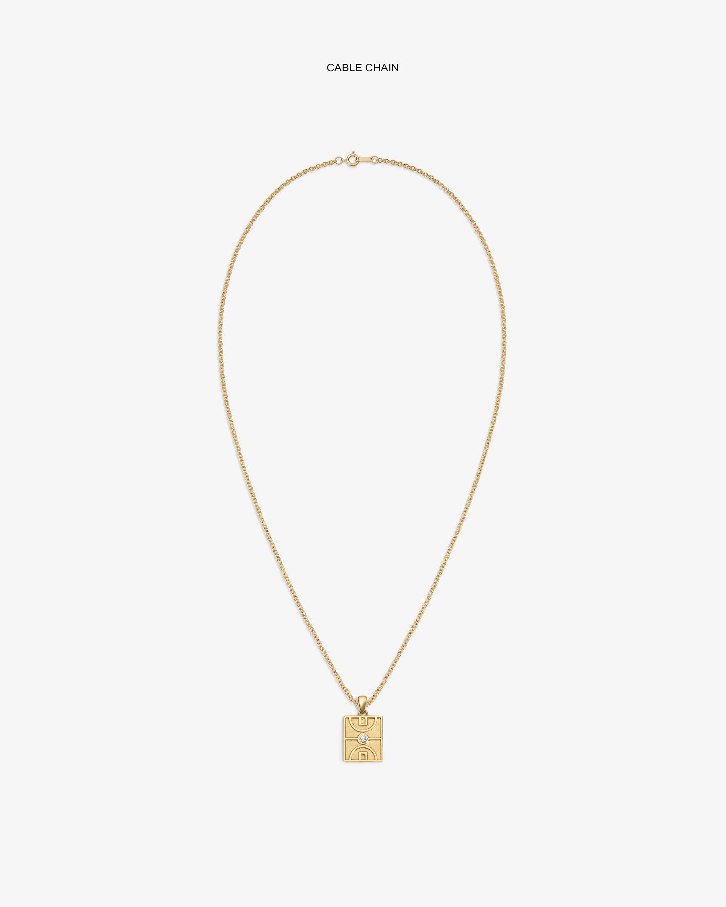 14Kt Gold Diamond Court Pendant - Aimé Leon Dore Jewelry