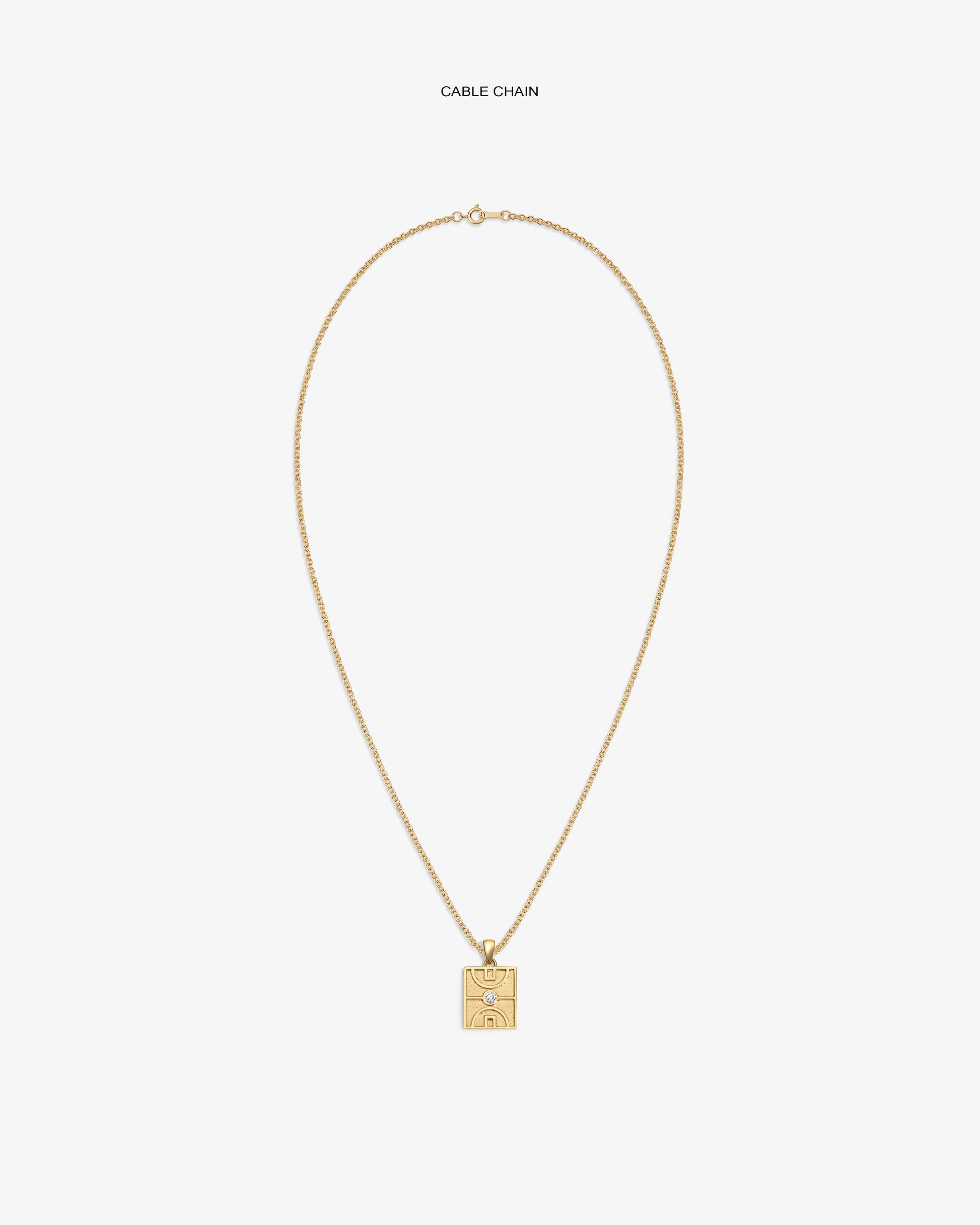14Kt Gold Diamond Court Pendant - Aimé Leon Dore Jewelry