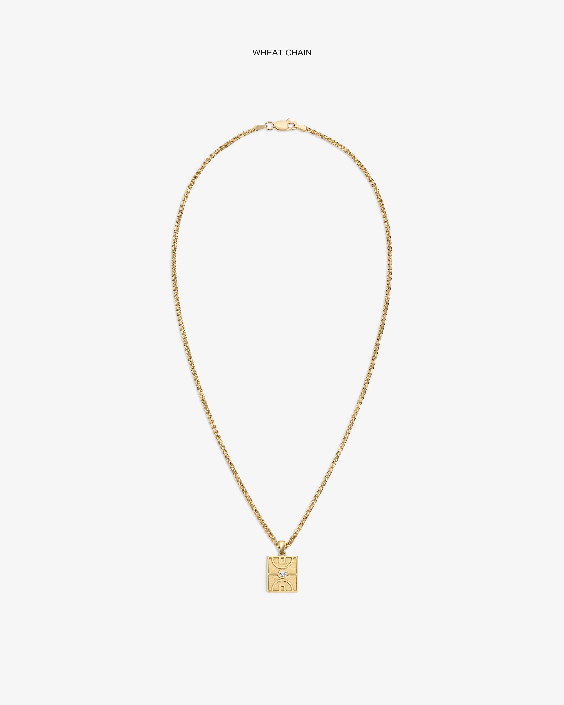 14Kt Gold Diamond Court Pendant - Aimé Leon Dore Jewelry
