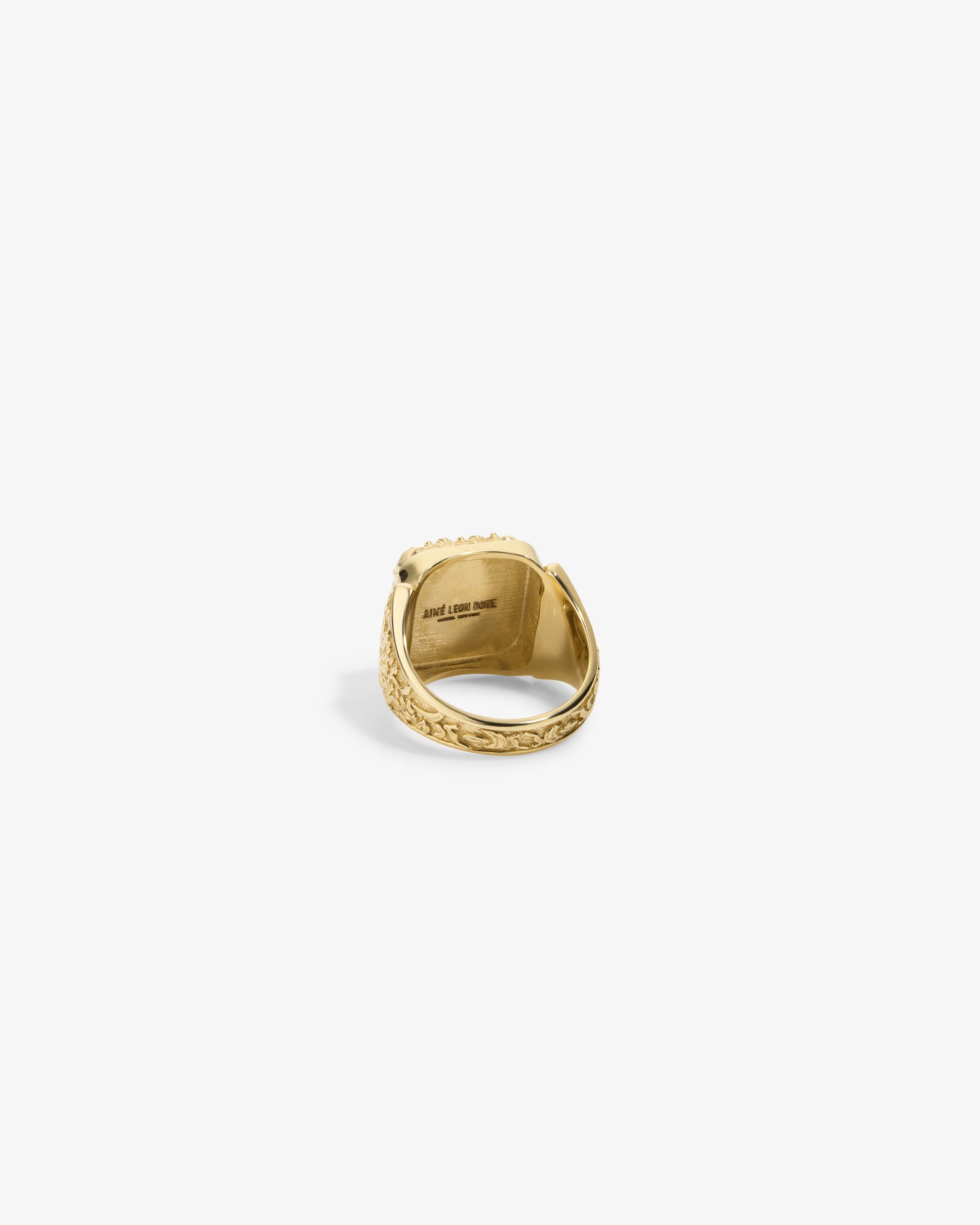 14Kt Gold Turquoise Inlay Ring - Aimé Leon Dore Jewelry