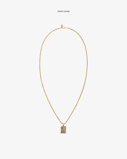 14Kt Gold Stained Glass Crest Pendant - Aimé Leon Dore Jewelry