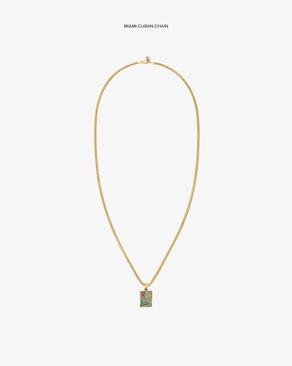 14Kt Gold Stained Glass Crest Pendant - Aimé Leon Dore Jewelry