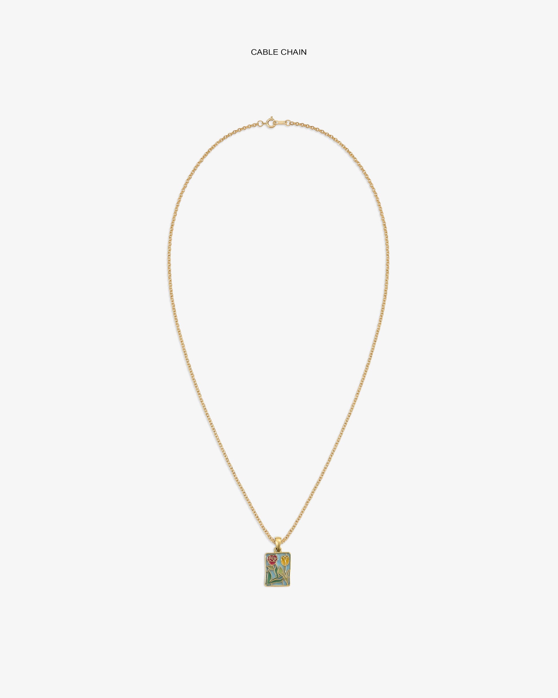 14Kt Gold Stained Glass Crest Pendant - Aimé Leon Dore Jewelry