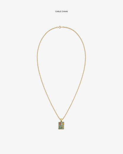 14Kt Gold Stained Glass Crest Pendant - Aimé Leon Dore Jewelry