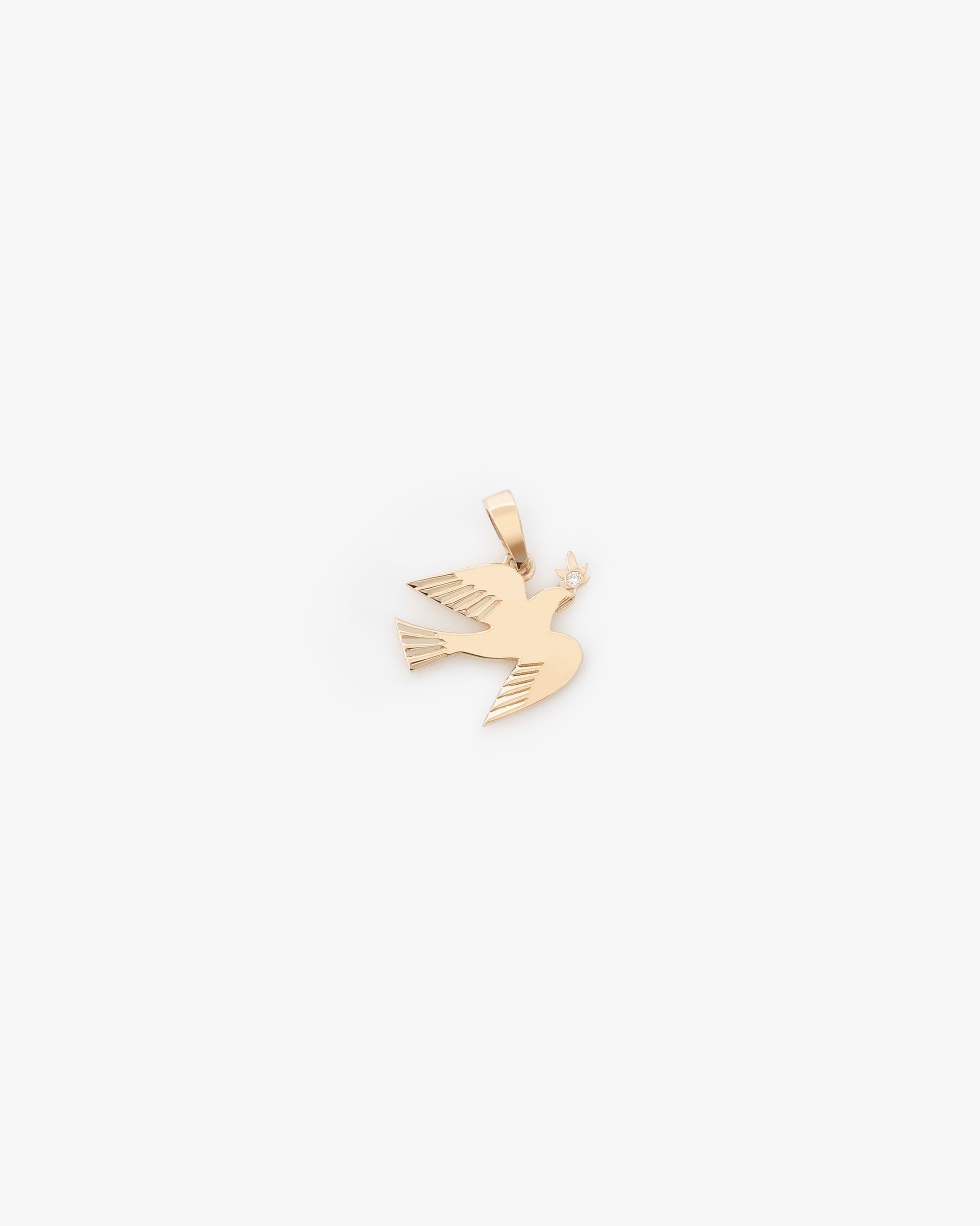 14Kt Gold Dove Pendant - Aimé Leon Dore Jewelry