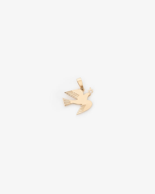 14Kt Gold Dove Pendant - Aimé Leon Dore Jewelry