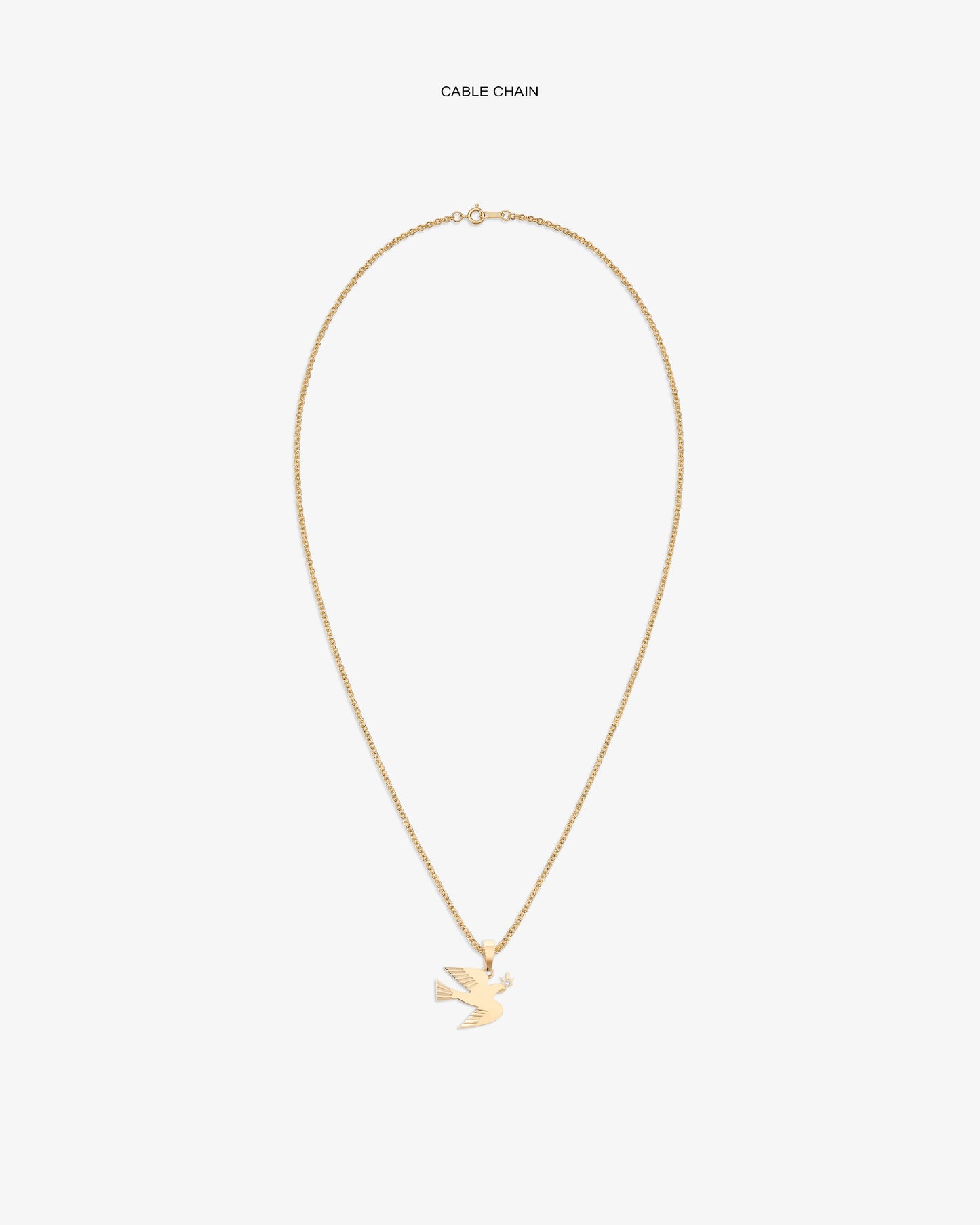 14Kt Gold Dove Pendant - Aimé Leon Dore Jewelry