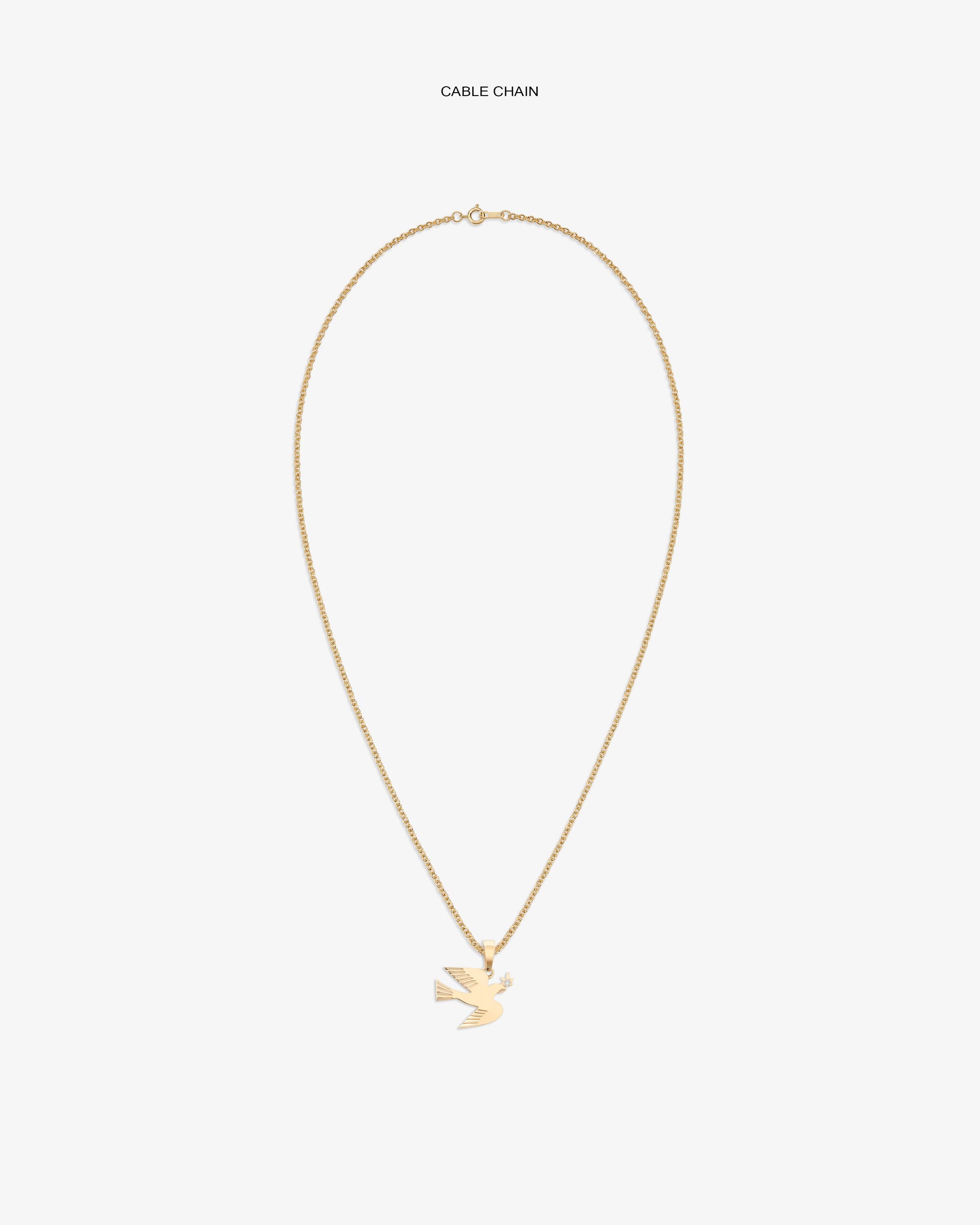 14Kt Gold Dove Pendant - Aimé Leon Dore Jewelry