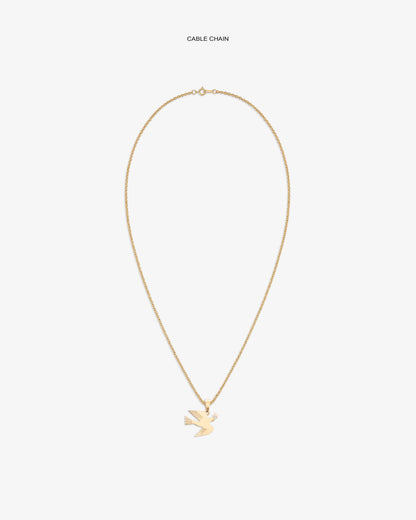 14Kt Gold Dove Pendant - Aimé Leon Dore Jewelry