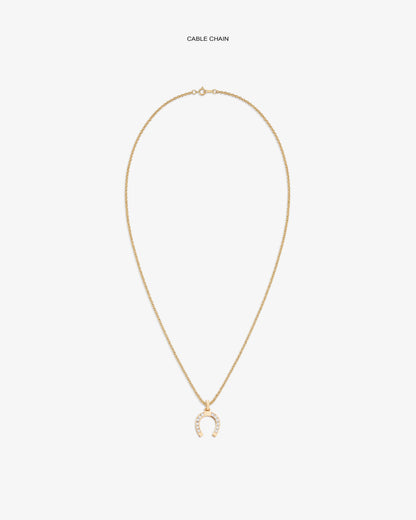 Diamond Horseshoe Pendant - Aimé Leon Dore Jewelry
