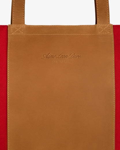 Leather Canvas Zip Tote - Aimé Leon Dore Accessories