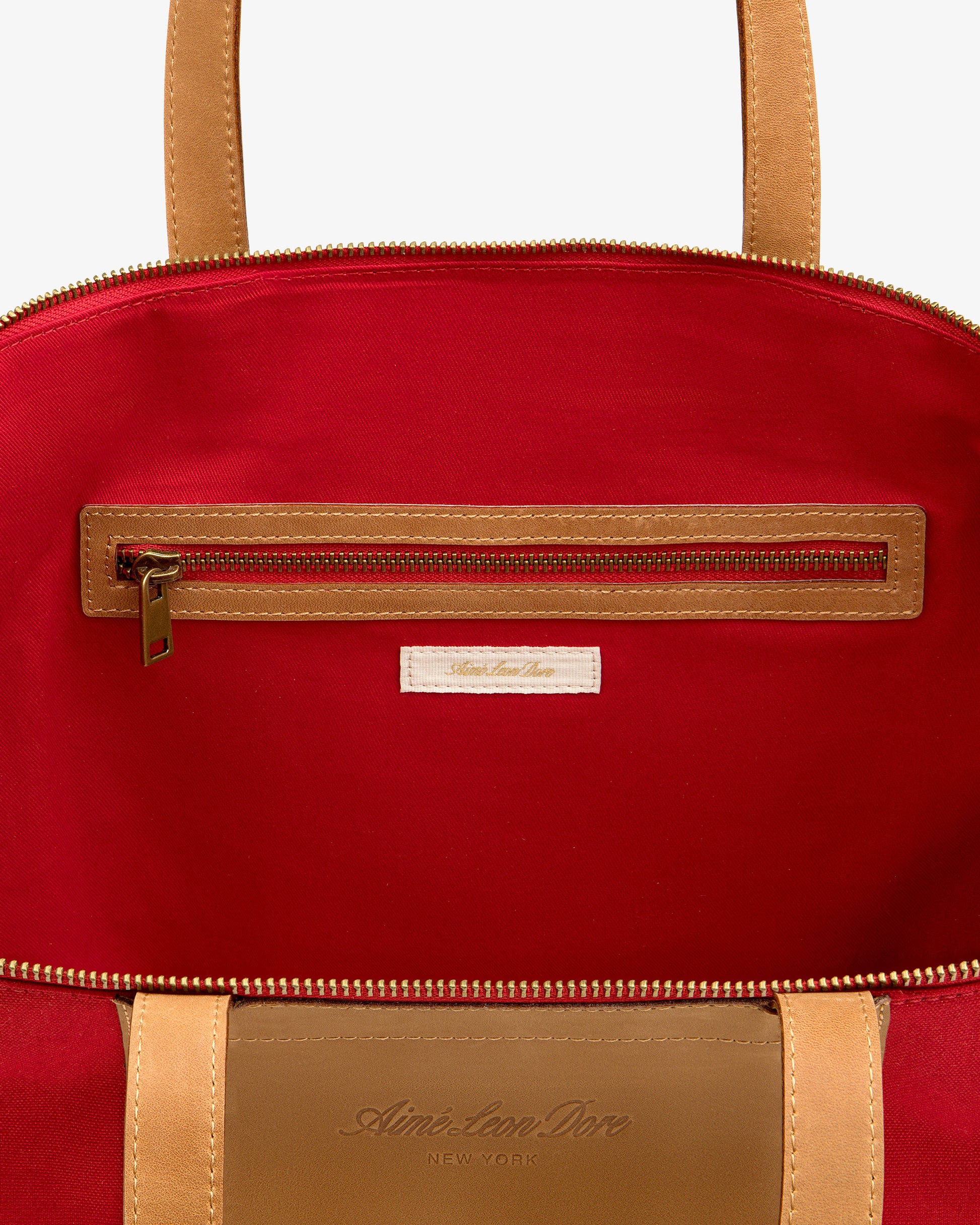 Leather Canvas Zip Tote - Aimé Leon Dore Accessories