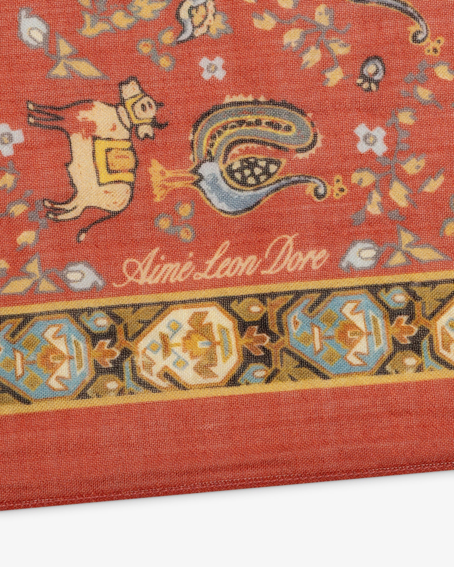 Archival Print Wool Silk Bandana - Aimé Leon Dore Accessories