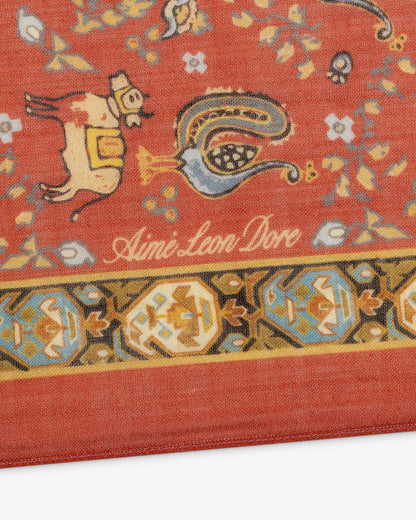 Archival Print Wool Silk Bandana - Aimé Leon Dore Accessories