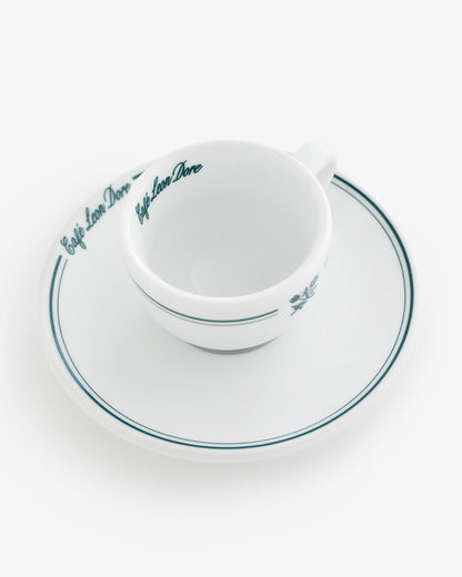 Café Leon Dore Espresso Cup & Saucer (Set of 6) - Aimé Leon Dore Accessories