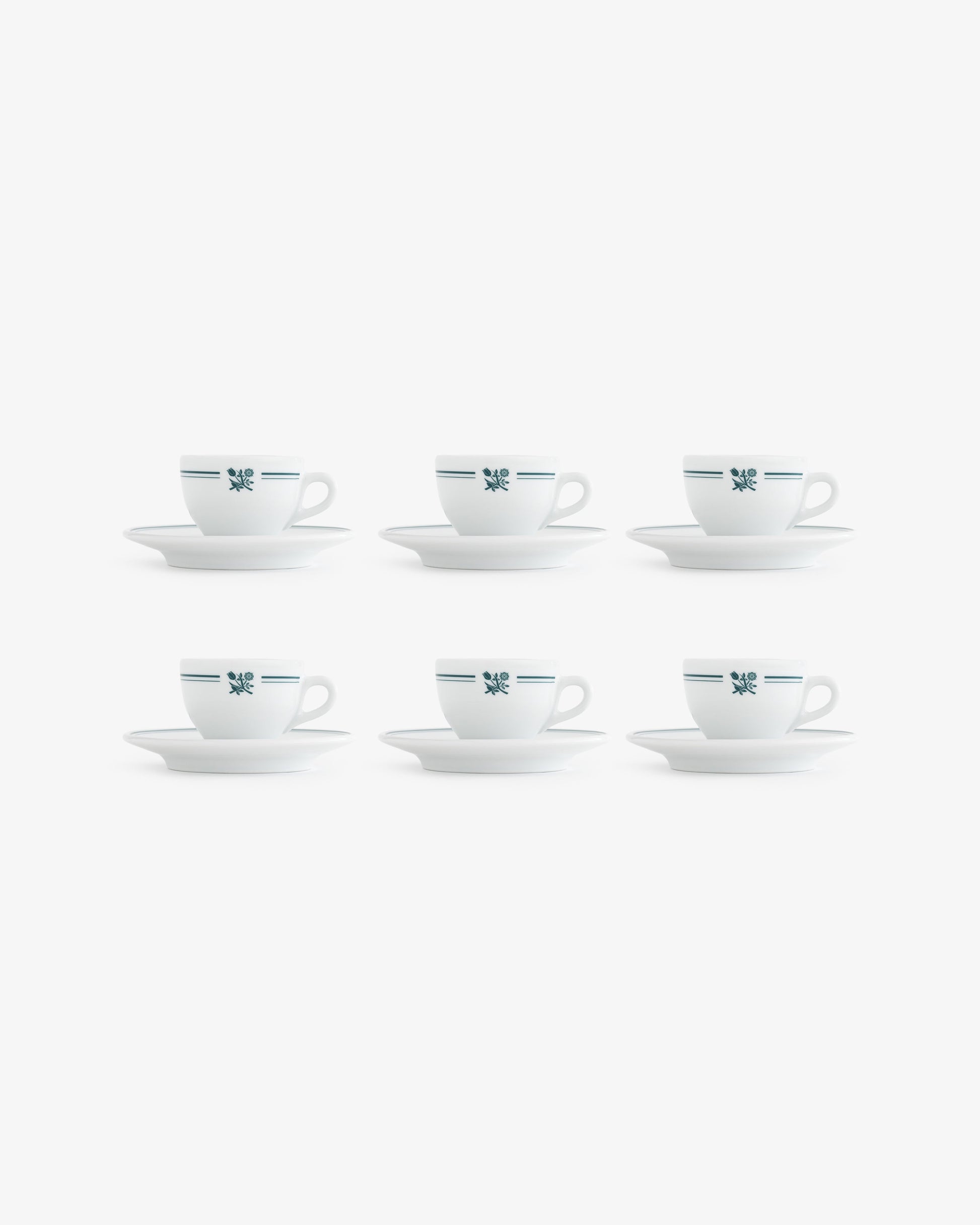Café Leon Dore Espresso Cup & Saucer (Set of 6) - Aimé Leon Dore Accessories