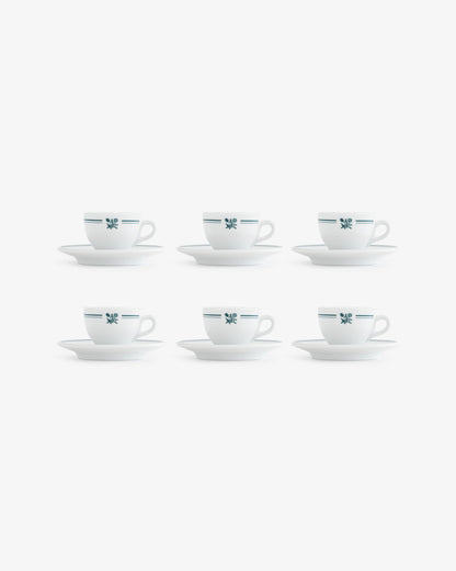 Café Leon Dore Espresso Cup & Saucer (Set of 6) - Aimé Leon Dore Accessories